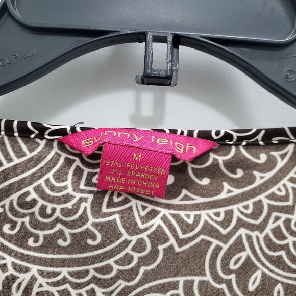 Sunny Leigh Women's Mixed Media Bohemian Paisley Print Surplus Kimono Top Size M - Picture 5 of 6